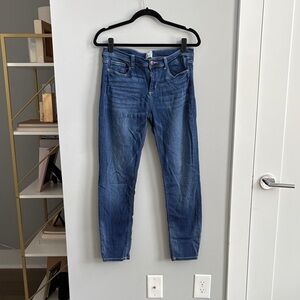 Distressed id:23 Blue Women's Skinny Jeans